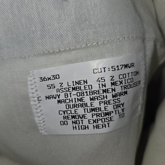 Vintage Bill Blass Pants Mens 36x30 Gray Linen Made In Italy Dress Pant Pleated - Picture 9 of 14